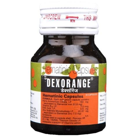 Dexorange Capsule: Uses, Price, Dosage, Side Effects, Substitute, Buy Online