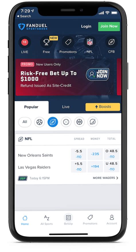 FanDuel Sportsbook App & Legal States - $500 Risk-Free