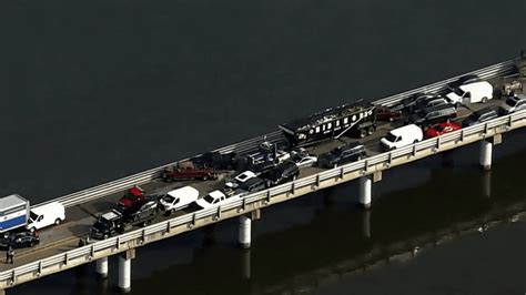 43-vehicle crash paralyzes traffic on Chesapeake Bay Bridge in Maryland