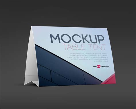 Free Table Tent Mockup | Mockuptree