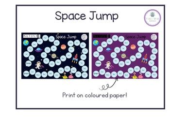 Space Jump Maths Board Game - Multiply by 1 - Multiplication - Fun Math