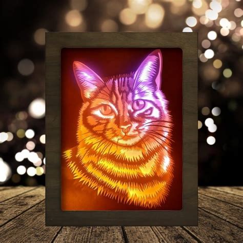 3D Printable Cat Portraits (Cat Head) light box by jesus lopez norte