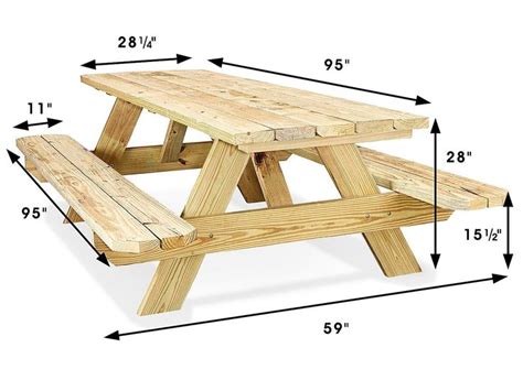 Economy A-Frame Wooden Picnic Table - 8' H-5163 - Uline | Picnic table ...