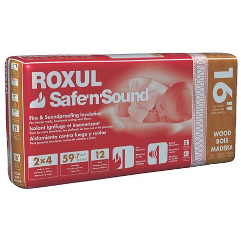 ROCKWOOL SAFE 'n' SOUND Attic and Wall 59.7-sq ft Unfaced Stone Wool Batt Insulation (15.25-in W ...