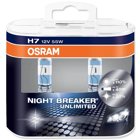 OSRAM Night Breaker Unlimited Car Bulbs H7 12V 55W