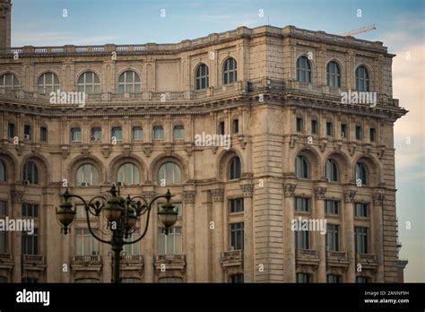 Detail view of the Palace of Parliament (Palatul Parlamentului) in ...