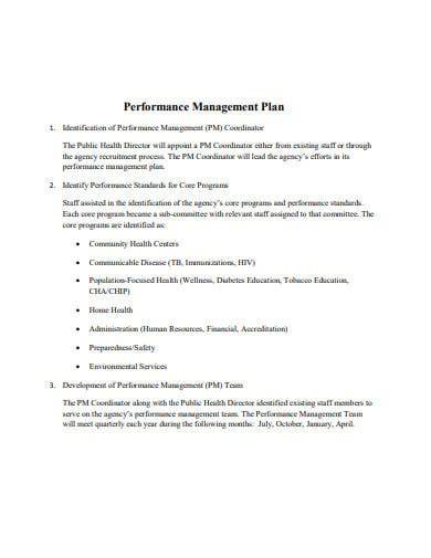 5+ Performance Management Plan Templates in PDF | Free & Premium Templates