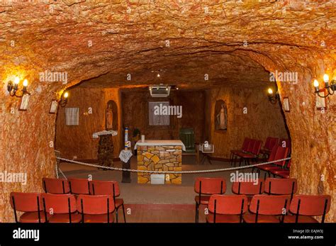 Underground Catholic Church, Coober Pedy, South Australia, Australia Stock Photo, Royalty Free ...