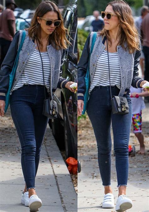 Jessica Alba in Kenneth Cole “Kingvel” Velcro Strap Sneakers