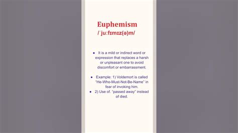 What is Euphemism? #literature #literarycriticism #literarydevice # ...