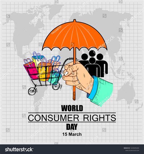 World Consumer Rights Day Poster Banner: vector de stock (libre de regalías) 1633945204 ...