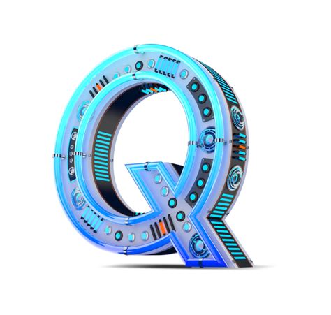 3D alphabet with blue neon and neon light effect. 24830146 PNG