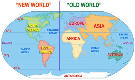 Types: Map of Old World vs New World - Ornamental Plant Information ...