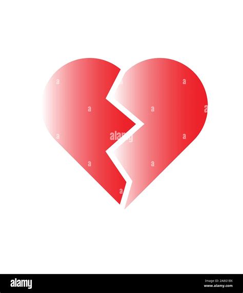 broken heart symbol Stock Vector Image & Art - Alamy