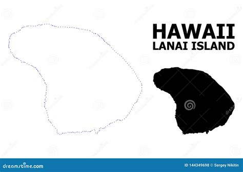 Lanai Island Outline Map