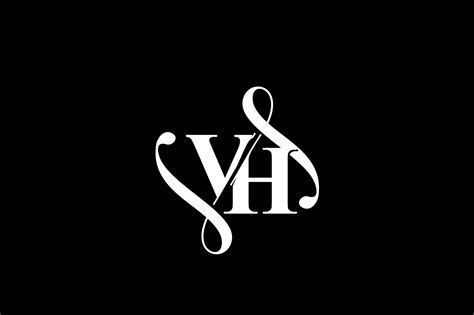 VH Monogram logo Design V6 By Vectorseller | TheHungryJPEG