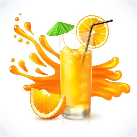 Du jus d'orange | Vecteur Gratuite