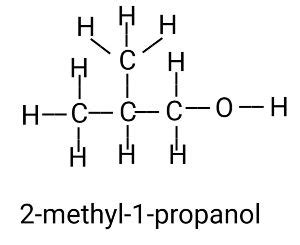 Draw the structure of 2-methyl-1-propanol. | Homework.Study.com