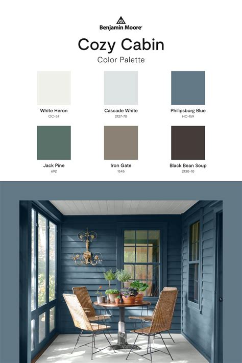 Cozy Cabin-Style Paint Colors | Benjamin Moore in 2023 | Cabin color ...