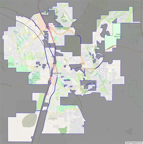 Map of Castle Rock town, Colorado - Thong Thai Real