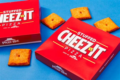 Pizza Hut Stuffed Cheez-It Pizza: New Pizza Looks Like Giant Cheez-Its - Thrillist