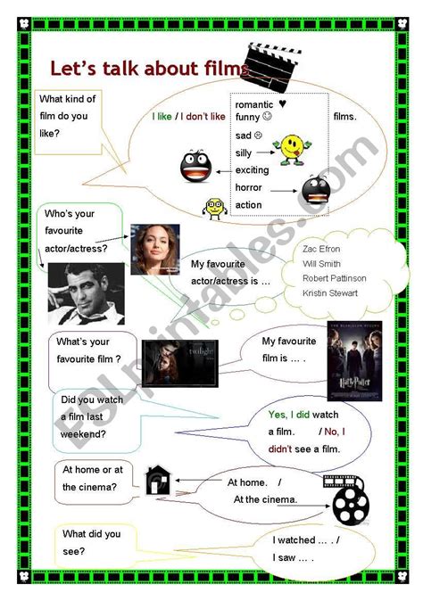 Let´s talk about films! - ESL worksheet by Dottel