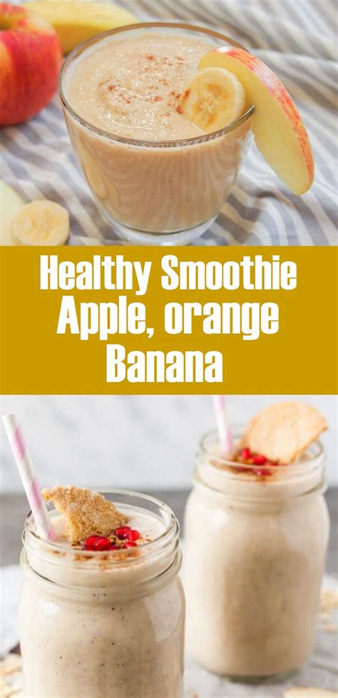 healthy smoothie with orange and banana in jars