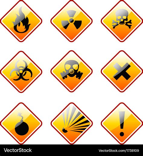 Orange warning signs Royalty Free Vector Image