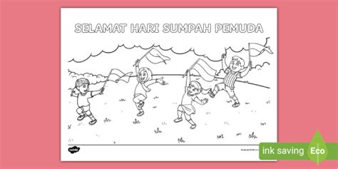 FREE! - Aktifitas Mewarnai Selamat Hari Sumpah Pemuda