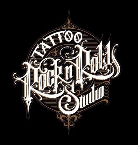 Rock n roll tattoo studio logo | Lettering design, Cool lettering ...