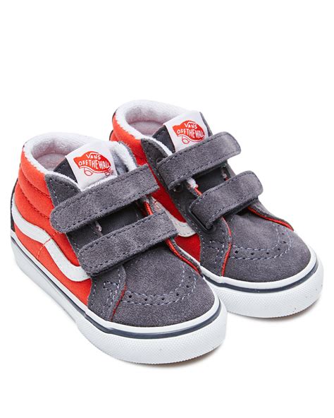 Vans Sk8 Mid Reissue Velcro Shoe - Toddler - Grenadine | SurfStitch