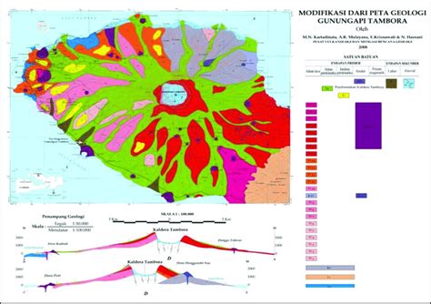 Geological map of Tambora volcano [4]. | Download Scientific Diagram