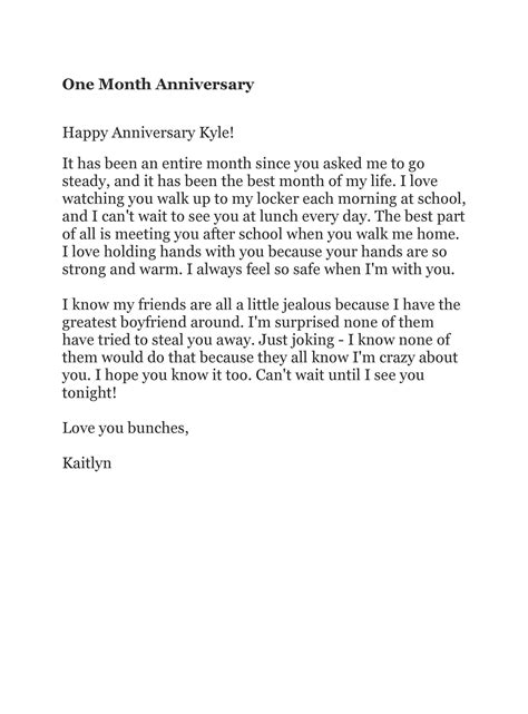 Happy 10 Month Anniversary Letter For Your Needs - Letter Template ...