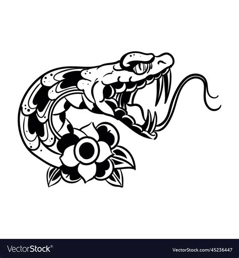 Snake tattoo design Royalty Free Vector Image - VectorStock