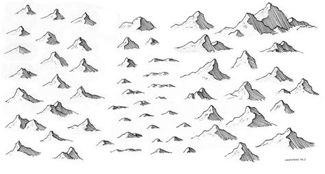 Mountain drawing, Drawings, Illustrated map