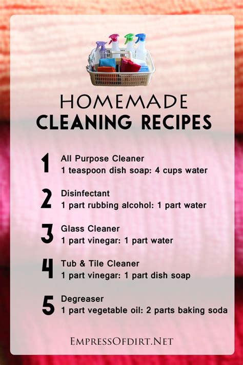 12 Home Cleaning Kit Essentials: eco-friendly homemade cleaning recipes ...