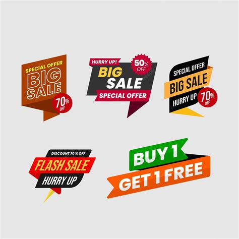 Premium Vector | Set of sale labels vector