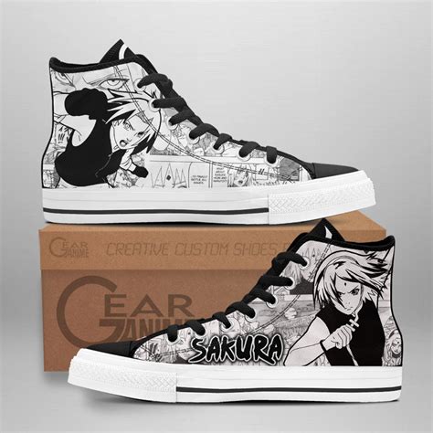 Naruto Converse - Sakura Haruno High Top Shoes | Anime Converse AG0512 | Anime Converse