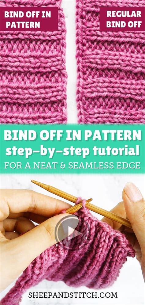 How to Bind Off in Pattern (Easy Tutorial) - Sheep and Stitch | Bind off knitting, Knitting ...