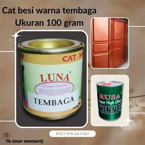 Jual CAT BESI TEMBAGA,WARNA TEMBAGA,CAT MINYAK,CAT MENYALA DALAM GELAP,UKURAN 100 ML,0,1 LTR ...