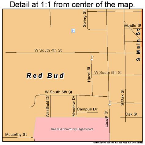 Red Bud Illinois Street Map 1763043