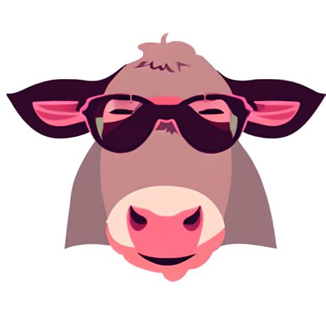 Cow Laugh Glasses · Creative Fabrica