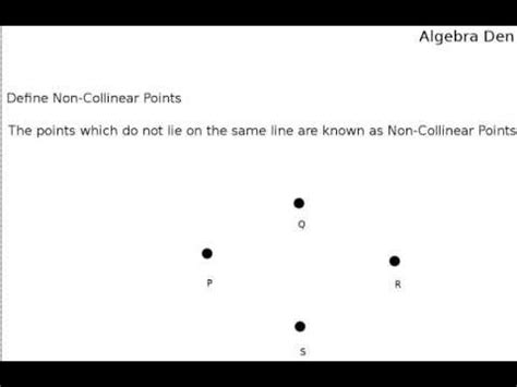 Non-Collinear Points - YouTube