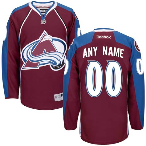 Colorado Avalanche Reebok Custom Home Premier Jersey - Maroon ...