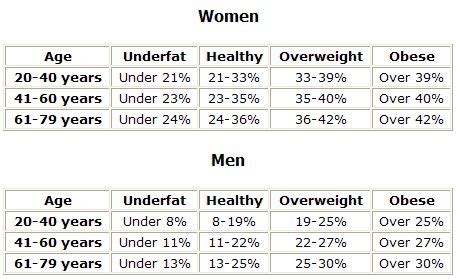 visceral fat percentage chart | body fat, which encompasses not only visceral fat but all the ...