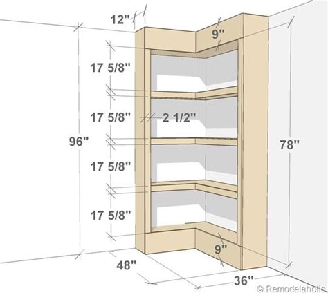 How to Corner Bookshelves, Bookshelf Plans, Book Shelves, Kitchen Shelves, Bookshelf Closet ...