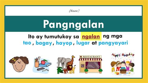 Pangngalan (Nouns) | Remedial reading, 1st grade worksheets, Teaching