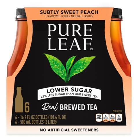 Pure Leaf Subtly Sweet Peach Iced Tea, 6 bottles / 16.9 fl oz - Fry’s ...