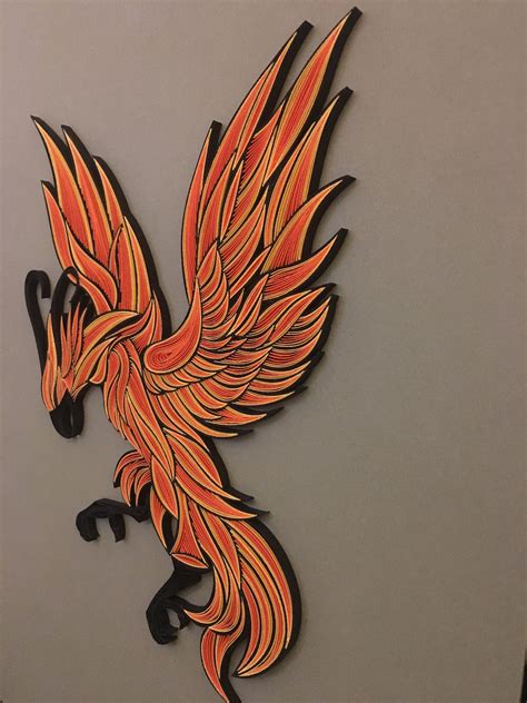 Phoenix Bird Quilling Wall Art the Art of Painting With - Etsy ...