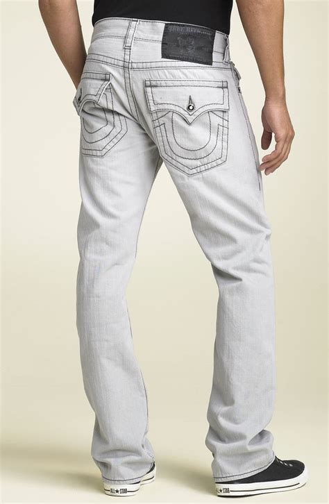 True Religion Brand Jeans 'Ricky - Big T' Straight Leg Jeans (Gravel White Wash) | Nordstrom